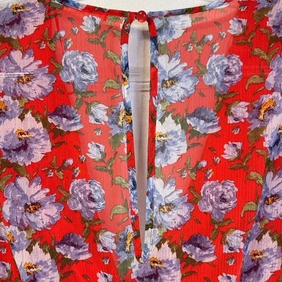 mi ami Francesca’s Holly Floral Godet Dress Size M - Picture 6 of 6